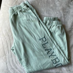 playboy sweapants mint green from pacsun